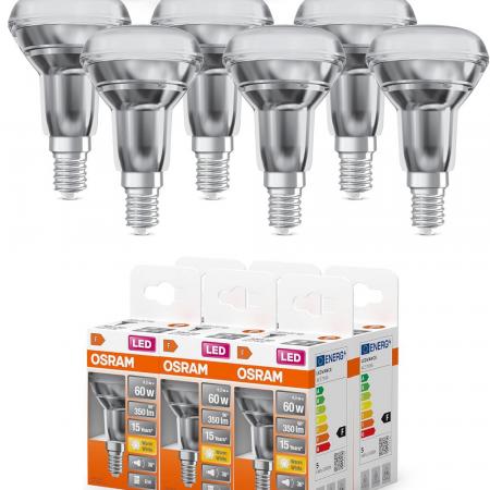 6er Set OSRAM E14 LED Strahler STAR R50 36° 4.3W wie 60W 2700K warmweißes gebündeltes Licht